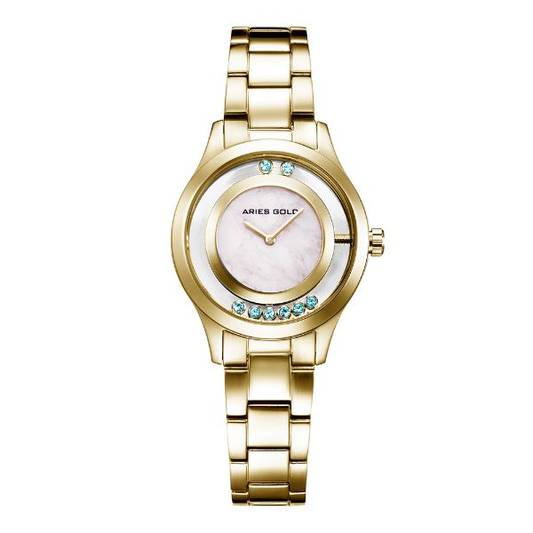 ARIES GOLD ENCHANT VERONA GOLD STAINLESS STEEL L 5021 G-MB WOMEN'S WATCH
